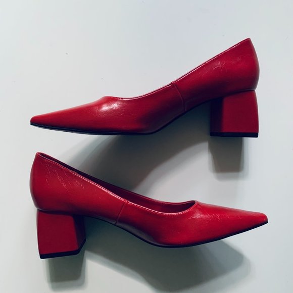 🇪🇸 ZARA leather red shoes size EU39 - Picture 11 of 14